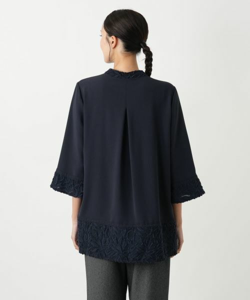 Leilian PLUS HOUSE / レリアンプラスハウス シャツ・ブラウス | スタンドカラー羽織ブラウス【プラス企画】 | 詳細9