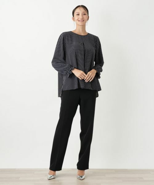 Leilian PLUS HOUSE / レリアンプラスハウス シャツ・ブラウス | ストライプブラウス【プラス企画】 | 詳細1