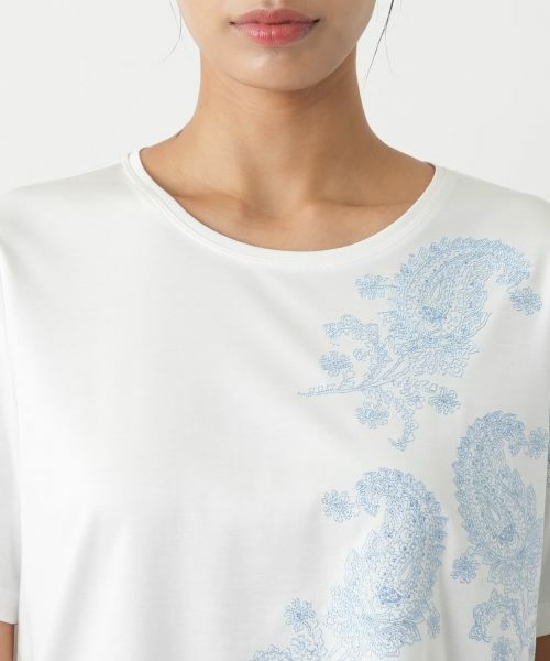 Leilian PLUS HOUSE / レリアンプラスハウス Tシャツ | ペイズリー刺繍カットソー【ROCHAS Premiere】 | 詳細13