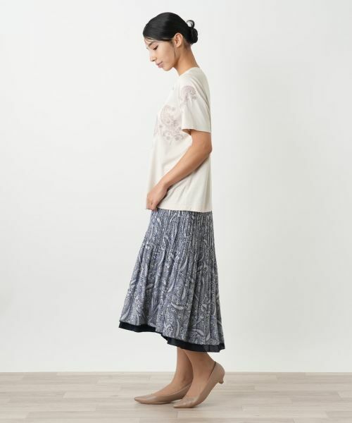 Leilian PLUS HOUSE / レリアンプラスハウス Tシャツ | ペイズリー刺繍カットソー【ROCHAS Premiere】 | 詳細2