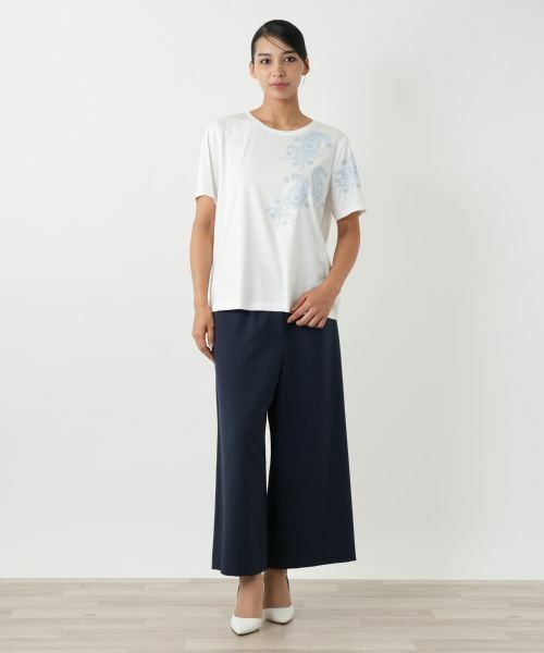 Leilian PLUS HOUSE / レリアンプラスハウス Tシャツ | ペイズリー刺繍カットソー【ROCHAS Premiere】 | 詳細7