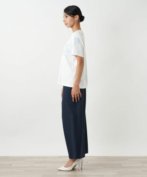 Leilian PLUS HOUSE / レリアンプラスハウス Tシャツ | ペイズリー刺繍カットソー【ROCHAS Premiere】 | 詳細8