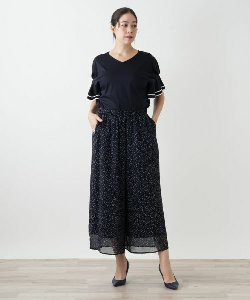 Leilian PLUS HOUSE / レリアンプラスハウス その他パンツ | ドットフレアパンツ【BOURGE】 | 詳細4