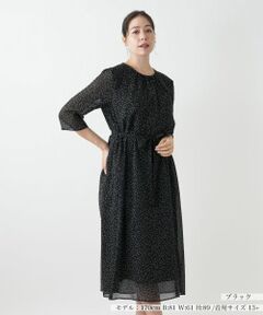 Leilian PLUS HOUSE / レリアンプラスハウス ドレス | ドットフレアワンピース【BOURGE】