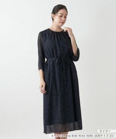 Leilian PLUS HOUSE / レリアンプラスハウス ドレス | ドットフレアワンピース【BOURGE】