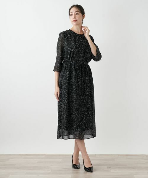 Leilian PLUS HOUSE / レリアンプラスハウス ドレス | ドットフレアワンピース【BOURGE】 | 詳細1