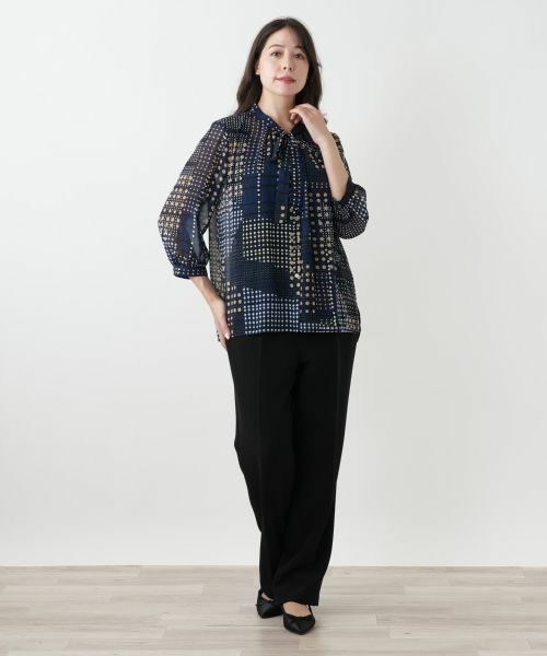 Leilian PLUS HOUSE / レリアンプラスハウス シャツ・ブラウス | ボウタイドットブラウス【ROCHAS Premiere】 | 詳細1