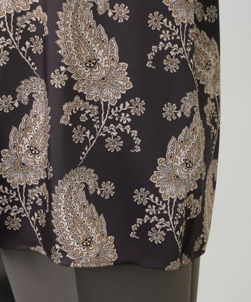 Leilian PLUS HOUSE / レリアンプラスハウス シャツ・ブラウス | ペイズリー柄バンドカラーブラウス【ROCHAS Premiere】 | 詳細10