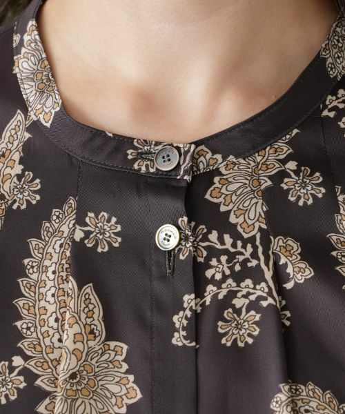 Leilian PLUS HOUSE / レリアンプラスハウス シャツ・ブラウス | ペイズリー柄バンドカラーブラウス【ROCHAS Premiere】 | 詳細11