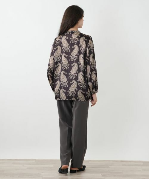 Leilian PLUS HOUSE / レリアンプラスハウス シャツ・ブラウス | ペイズリー柄バンドカラーブラウス【ROCHAS Premiere】 | 詳細3