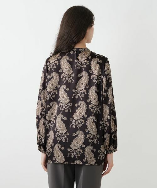 Leilian PLUS HOUSE / レリアンプラスハウス シャツ・ブラウス | ペイズリー柄バンドカラーブラウス【ROCHAS Premiere】 | 詳細6