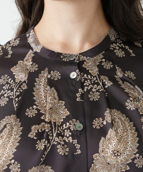 Leilian PLUS HOUSE / レリアンプラスハウス シャツ・ブラウス | ペイズリー柄バンドカラーブラウス【ROCHAS Premiere】 | 詳細7