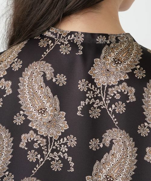 Leilian PLUS HOUSE / レリアンプラスハウス シャツ・ブラウス | ペイズリー柄バンドカラーブラウス【ROCHAS Premiere】 | 詳細8
