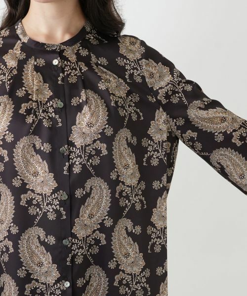 Leilian PLUS HOUSE / レリアンプラスハウス シャツ・ブラウス | ペイズリー柄バンドカラーブラウス【ROCHAS Premiere】 | 詳細9