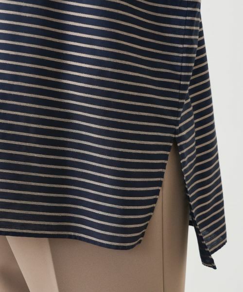 Leilian PLUS HOUSE / レリアンプラスハウス シャツ・ブラウス | ストライプブラウス【ROCHAS Premiere】 | 詳細10