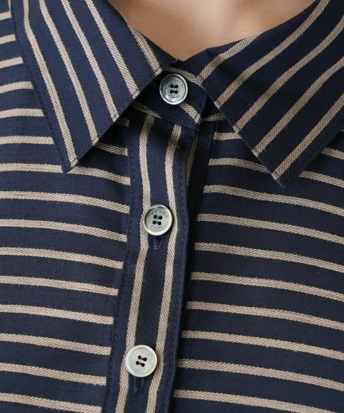 Leilian PLUS HOUSE / レリアンプラスハウス シャツ・ブラウス | ストライプブラウス【ROCHAS Premiere】 | 詳細11