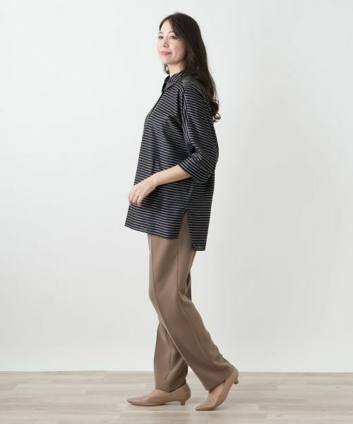 Leilian PLUS HOUSE / レリアンプラスハウス シャツ・ブラウス | ストライプブラウス【ROCHAS Premiere】 | 詳細2