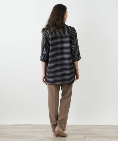 Leilian PLUS HOUSE / レリアンプラスハウス シャツ・ブラウス | ストライプブラウス【ROCHAS Premiere】 | 詳細3