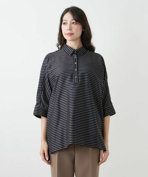 Leilian PLUS HOUSE / レリアンプラスハウス シャツ・ブラウス | ストライプブラウス【ROCHAS Premiere】 | 詳細4