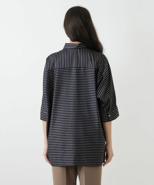 Leilian PLUS HOUSE / レリアンプラスハウス シャツ・ブラウス | ストライプブラウス【ROCHAS Premiere】 | 詳細6