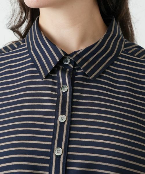 Leilian PLUS HOUSE / レリアンプラスハウス シャツ・ブラウス | ストライプブラウス【ROCHAS Premiere】 | 詳細7