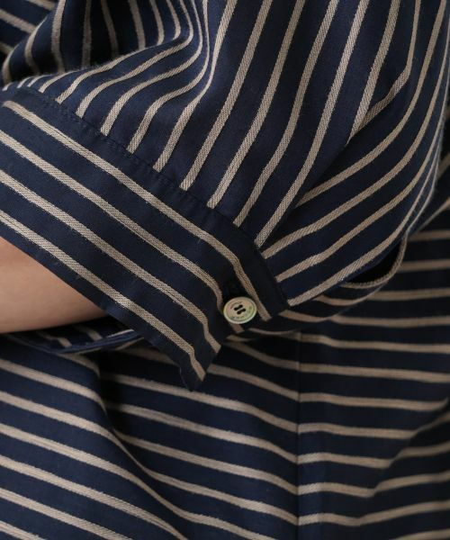 Leilian PLUS HOUSE / レリアンプラスハウス シャツ・ブラウス | ストライプバンドカラーブラウス【ROCHAS Premiere】 | 詳細12