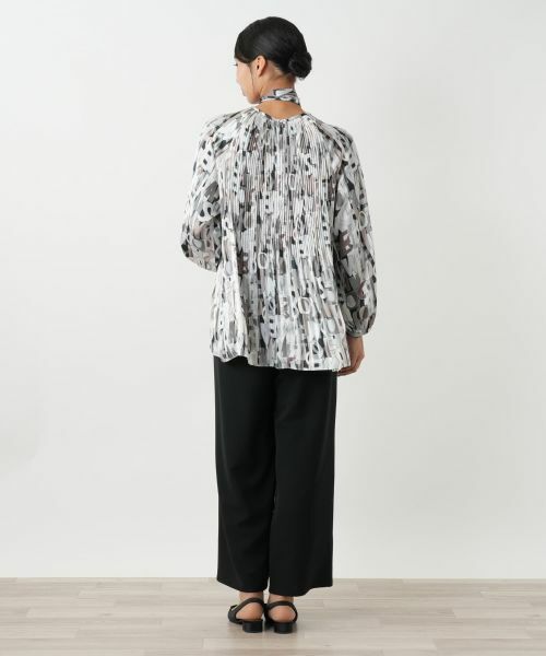 Leilian PLUS HOUSE / レリアンプラスハウス シャツ・ブラウス | プリントボウタイブラウス【ROCHAS Premiere】 | 詳細3