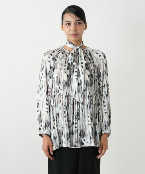 Leilian PLUS HOUSE / レリアンプラスハウス シャツ・ブラウス | プリントボウタイブラウス【ROCHAS Premiere】 | 詳細5