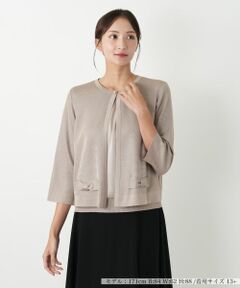 Leilian PLUS HOUSE / レリアンプラスハウス カーディガン・ボレロ | ラメニットカーディガン【BOURGE】