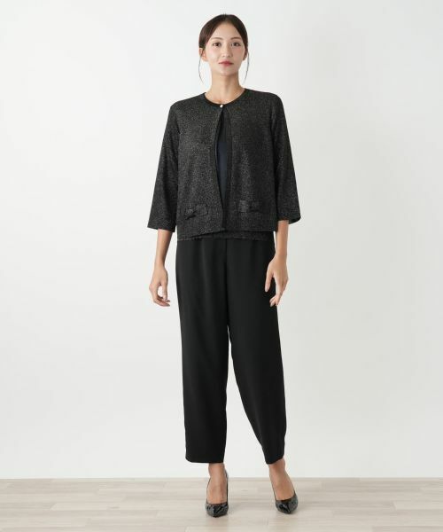 Leilian PLUS HOUSE / レリアンプラスハウス カーディガン・ボレロ | ラメニットカーディガン【BOURGE】 | 詳細1