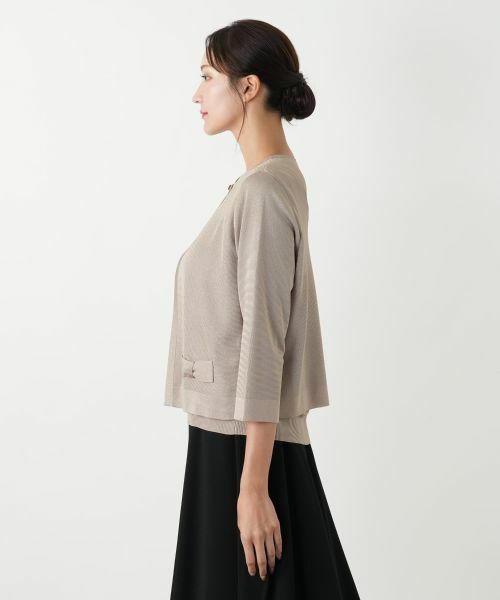 Leilian PLUS HOUSE / レリアンプラスハウス カーディガン・ボレロ | ラメニットカーディガン【BOURGE】 | 詳細11