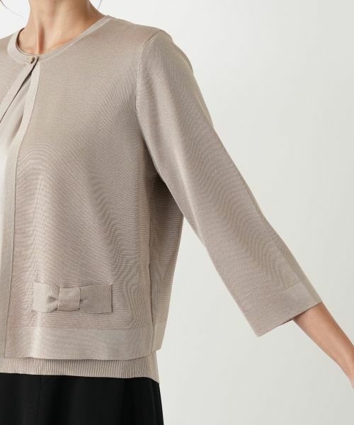Leilian PLUS HOUSE / レリアンプラスハウス カーディガン・ボレロ | ラメニットカーディガン【BOURGE】 | 詳細15