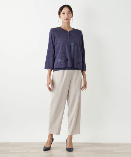 Leilian PLUS HOUSE / レリアンプラスハウス カーディガン・ボレロ | ラメニットカーディガン【BOURGE】 | 詳細4