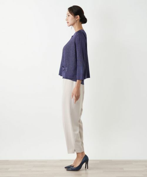 Leilian PLUS HOUSE / レリアンプラスハウス カーディガン・ボレロ | ラメニットカーディガン【BOURGE】 | 詳細5