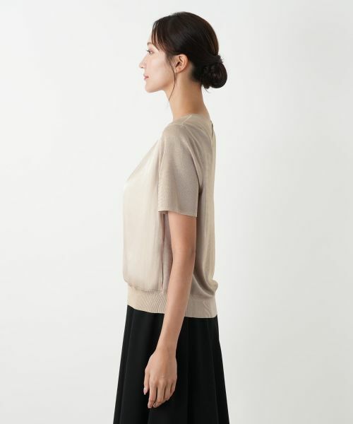 Leilian PLUS HOUSE / レリアンプラスハウス ニット・セーター | 異素材切替ラメニット【BOURGE】 | 詳細11