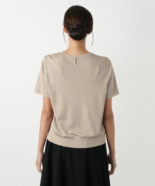 Leilian PLUS HOUSE / レリアンプラスハウス ニット・セーター | 異素材切替ラメニット【BOURGE】 | 詳細12