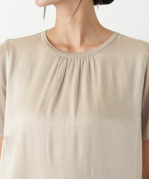 Leilian PLUS HOUSE / レリアンプラスハウス ニット・セーター | 異素材切替ラメニット【BOURGE】 | 詳細13