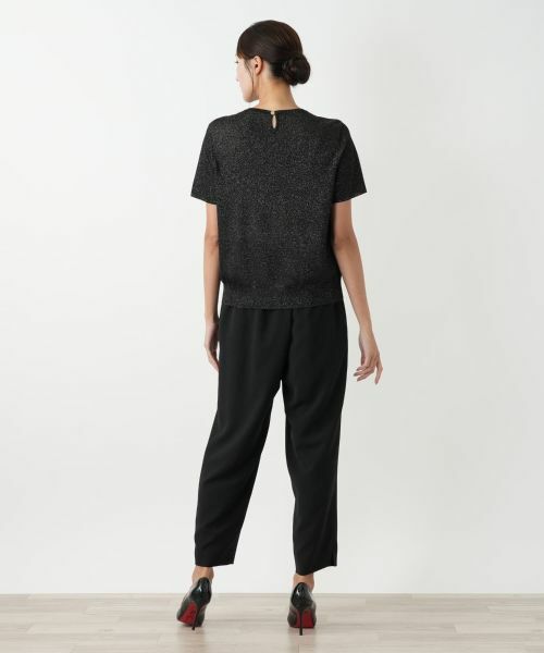 Leilian PLUS HOUSE / レリアンプラスハウス ニット・セーター | 異素材切替ラメニット【BOURGE】 | 詳細3