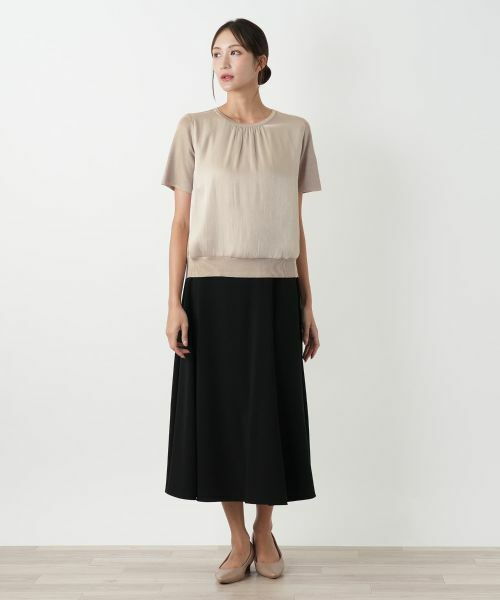 Leilian PLUS HOUSE / レリアンプラスハウス ニット・セーター | 異素材切替ラメニット【BOURGE】 | 詳細7