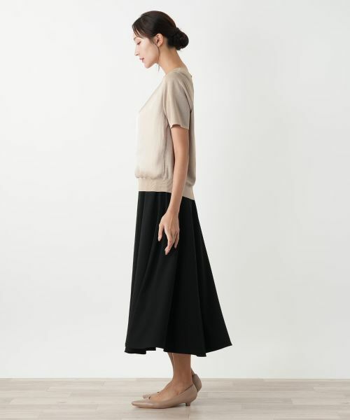 Leilian PLUS HOUSE / レリアンプラスハウス ニット・セーター | 異素材切替ラメニット【BOURGE】 | 詳細8