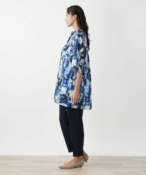 Leilian PLUS HOUSE / レリアンプラスハウス シャツ・ブラウス | ペイント柄チュニックブラウス【プラス企画】 | 詳細2