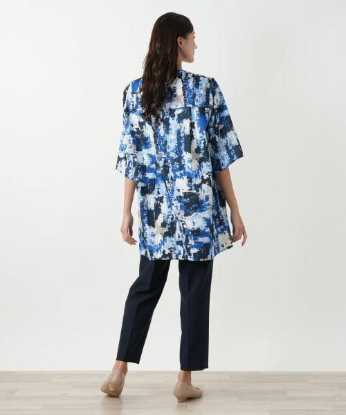 Leilian PLUS HOUSE / レリアンプラスハウス シャツ・ブラウス | ペイント柄チュニックブラウス【プラス企画】 | 詳細3