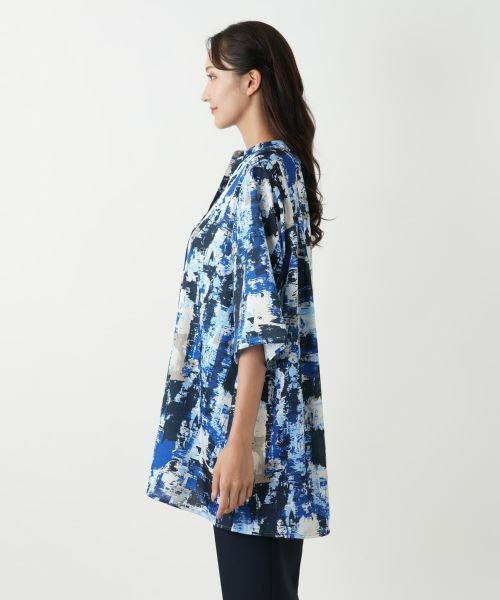 Leilian PLUS HOUSE / レリアンプラスハウス シャツ・ブラウス | ペイント柄チュニックブラウス【プラス企画】 | 詳細5
