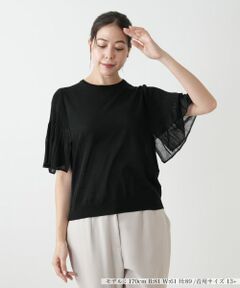 Leilian PLUS HOUSE / レリアンプラスハウス ニット・セーター | プリーツスリーブニット【BOURGE】