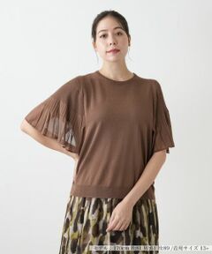 Leilian PLUS HOUSE / レリアンプラスハウス ニット・セーター | プリーツスリーブニット【BOURGE】