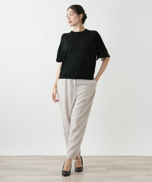 Leilian PLUS HOUSE / レリアンプラスハウス ニット・セーター | プリーツスリーブニット【BOURGE】 | 詳細1