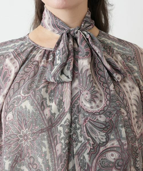 Leilian PLUS HOUSE / レリアンプラスハウス ドレス | 【店舗人気】ペイズリー柄フレアワンピース【BOURGE】 | 詳細10