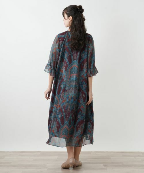 Leilian PLUS HOUSE / レリアンプラスハウス ドレス | 【店舗人気】ペイズリー柄フレアワンピース【BOURGE】 | 詳細3