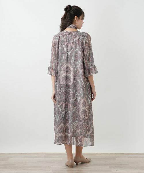 Leilian PLUS HOUSE / レリアンプラスハウス ドレス | 【店舗人気】ペイズリー柄フレアワンピース【BOURGE】 | 詳細6