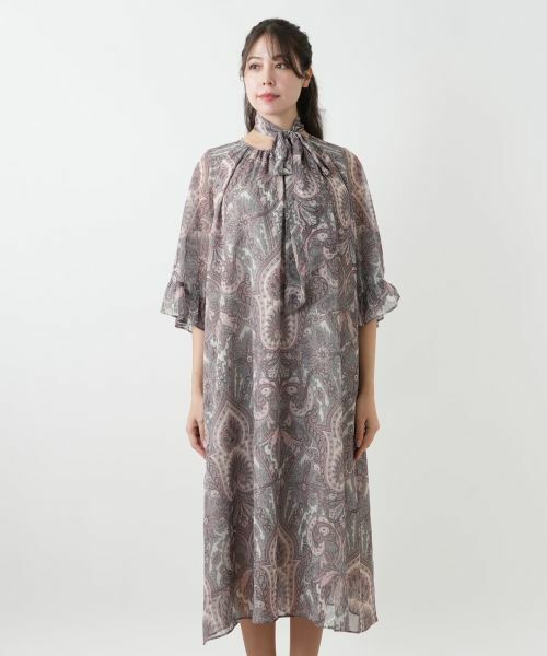 Leilian PLUS HOUSE / レリアンプラスハウス ドレス | 【店舗人気】ペイズリー柄フレアワンピース【BOURGE】 | 詳細7